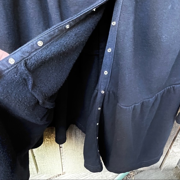 Hard Tail Forever Tiered Bamboo Cotton Jacket in Black Sz M - Picture 9 of 16